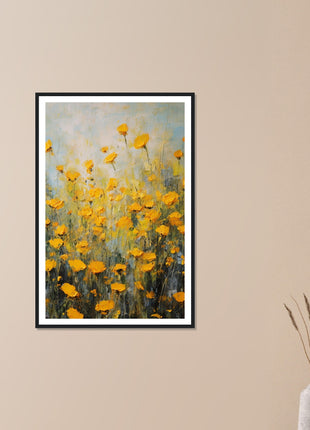 Yellow spring flowers poster