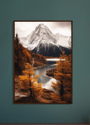 Herfst berglandschap poster