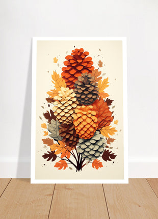 Pinecone modern fall poster