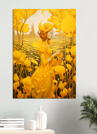 Yellow surrealistic poster