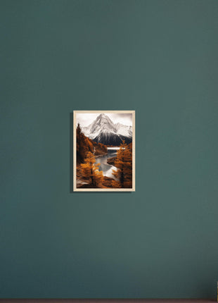 Fall mountain landscape poster