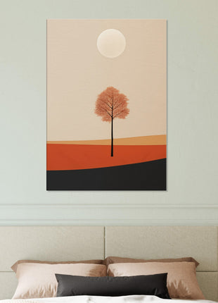 Fall sun landscape poster