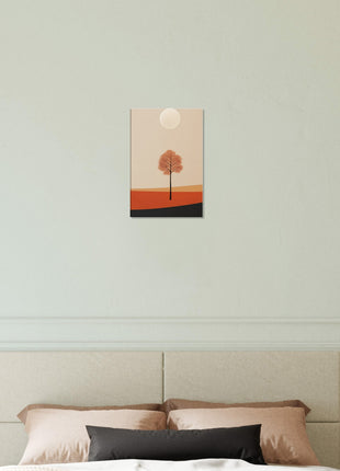 Fall sun landscape poster