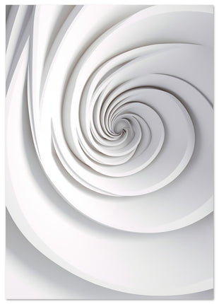 White swirl spiral modern poster