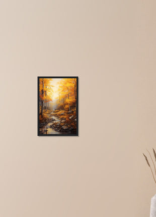 Orange forest in fall poster