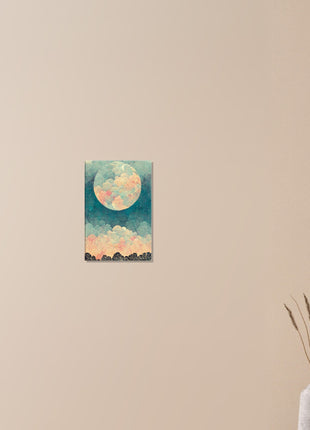 Moon with orange hue poster