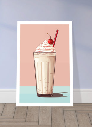 Vintage milkshake kitchen poster