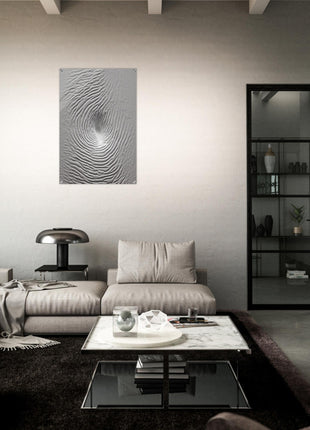 concrete fingerprint pattern poster