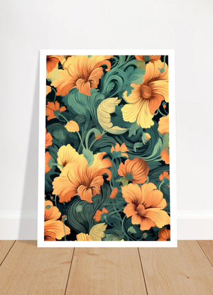 Golden Blossoms – Vintage Floral Art Print