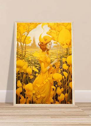 Yellow surrealistic poster