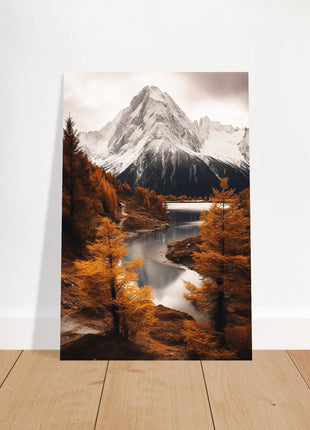 Fall mountain landscape poster