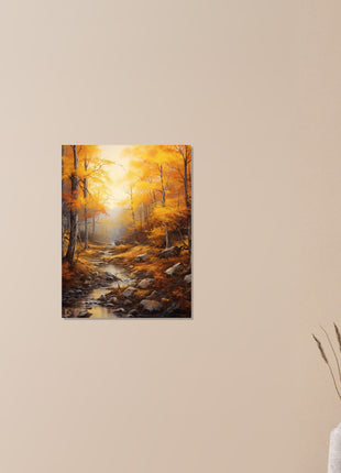 Orange forest in fall poster