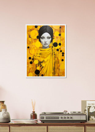 Lady in yellow poster