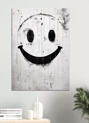 Smiley poster (Black & White wall art)