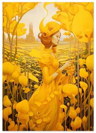 Yellow surrealistic poster