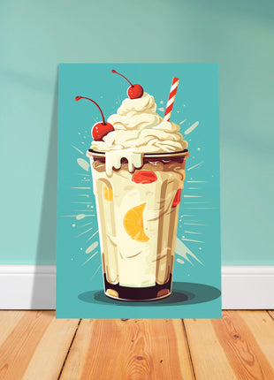 Retrol milkshake kitchen poster