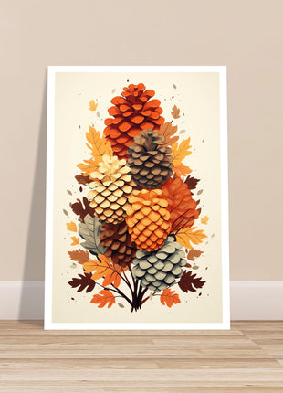 Pinecone modern fall poster