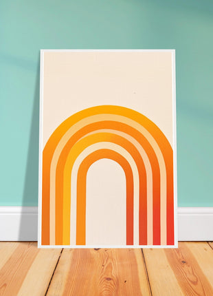 Retro rainbow archway poster