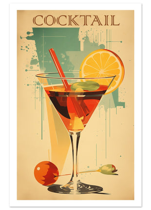 Cocktail vintage poster