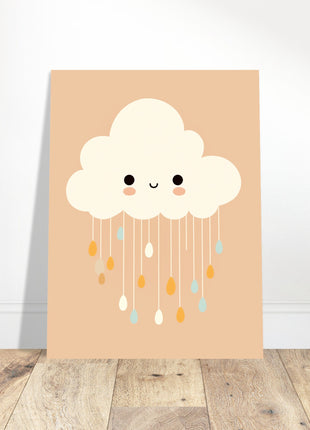 Happy little raincloud - Children's room poster