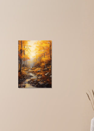 Orange forest in fall poster