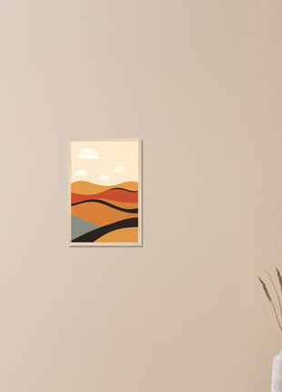 Abstract fall landscape poster