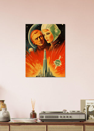 Futuristic vintage poster