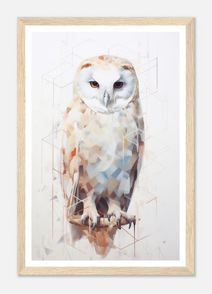 Geomagical Owl Poster : A Captivating Blend of Geometry and Nature