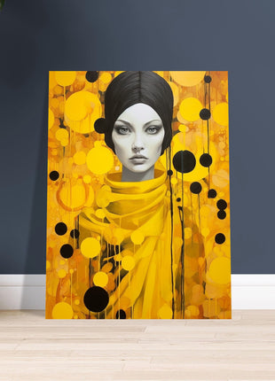 Lady in yellow poster