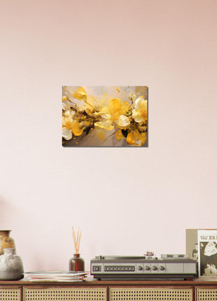 Yellow flower paint explosion poster