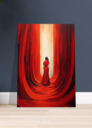 Lady in red poster