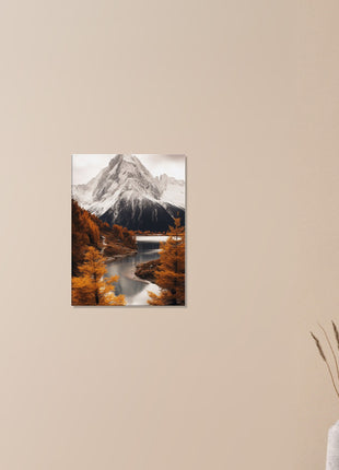 Fall mountain landscape poster