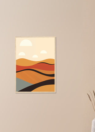 Abstract fall landscape poster