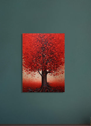 Red tree poster