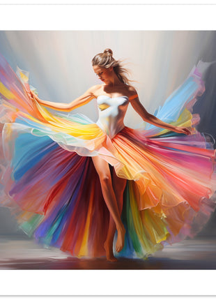 Regenboog danser poster