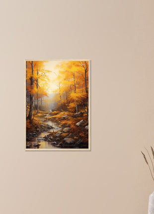 Orange forest in fall poster