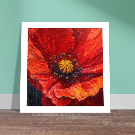 Bold Red Poppy Close-Up Art Print