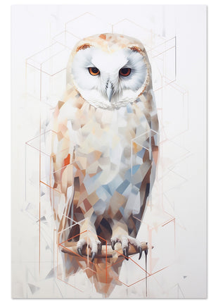 Geomagical Owl Poster : A Captivating Blend of Geometry and Nature