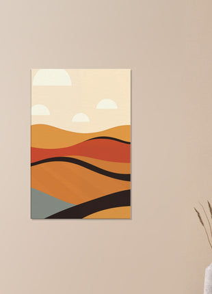 Abstract fall landscape poster