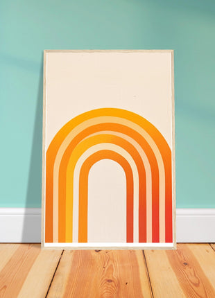 Retro rainbow archway poster