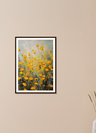 Yellow spring flowers poster