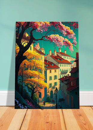 Colorful Town In Spring Poster