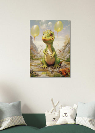 Dino & dino egg balloons poster