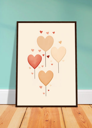 Heart Balloon Abstract Art Print