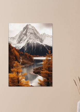 Fall mountain landscape poster