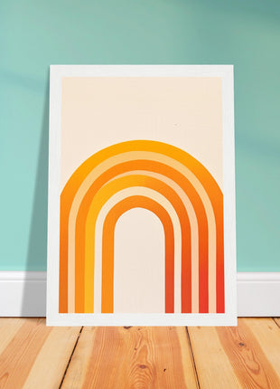 Retro rainbow archway poster