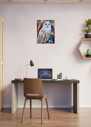 Colorful Owl Poster Embracing Artistic Symmetry