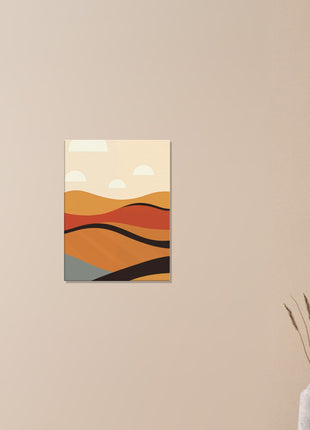 Abstract fall landscape poster