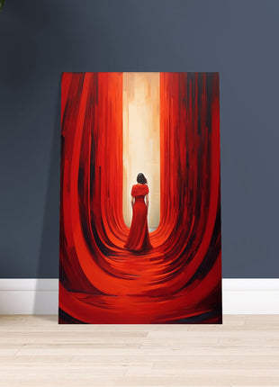 Lady in red poster