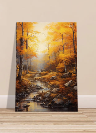 Orange forest in fall poster